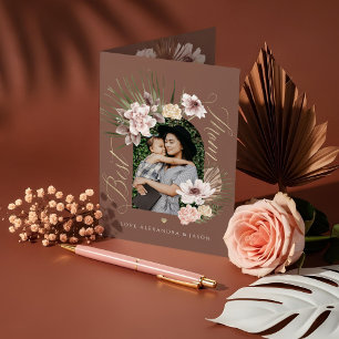 Best mam Modern Bohemen Waterverf Florals Foto Kaart