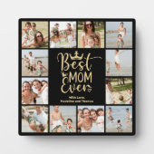 Best mam ooit 12 Photo Collage Plaque Fotoplaat (Voorkant)
