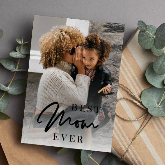 Best mam ooit gepersonaliseerd Moederdag Holid Feestdagenkaart
