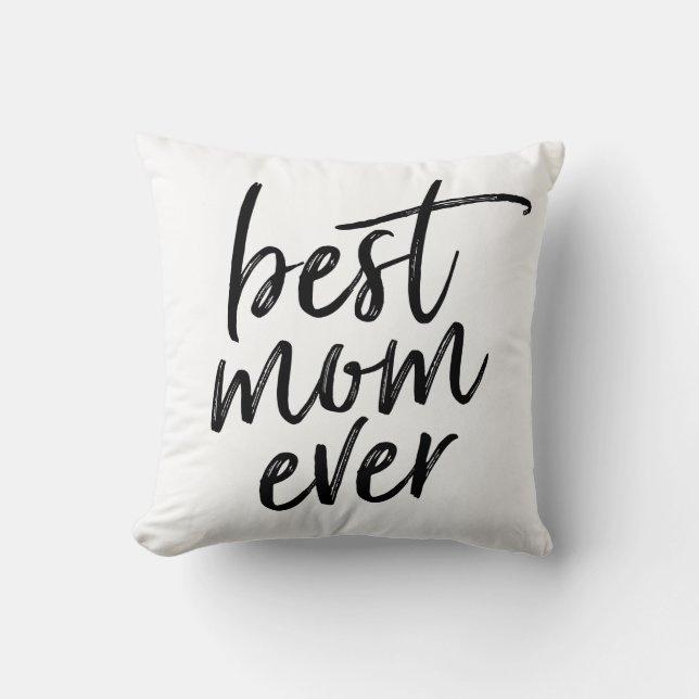 Best mam ooit handgeschreven script kussen (Voorkant)