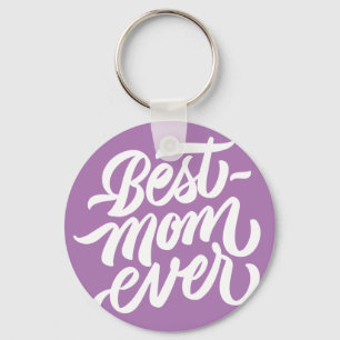Best mam ooit handgeschreven Script Lavender Sleutelhanger