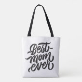 Best mam ooit handgeschreven script Typografie Draagtas (Achterkant)