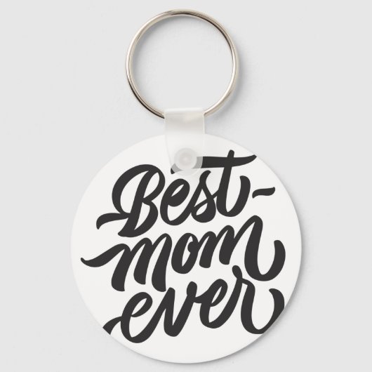 Best mam ooit handgeschreven script Typografie Sleutelhanger (Voorkant)