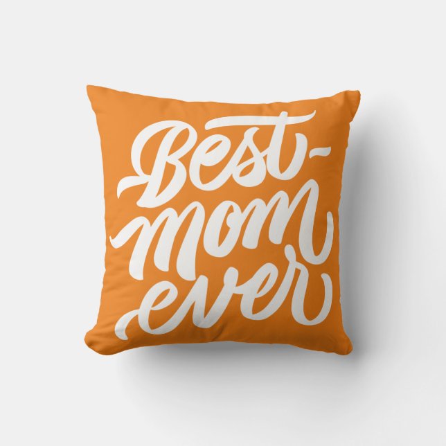 Best mam ooit handgeschreven Script Typography Ora Kussen (Voorkant)