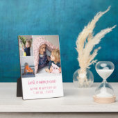 Best mam ooit hartlettering Editable 3 Foto Fotoplaat (Zijkant)