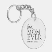 Best mam ooit naam foto White Sleutelhanger (Voorkant Links)