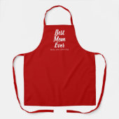 Best mam ooit red custom script tekst schattig schort (Voorkant)