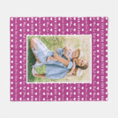 Best mam ooit roze foto fleece deken (Voorkant (Horizontaal))