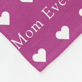 Best mam ooit roze foto fleece deken (Hoek)