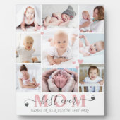 Best mam ooit script 9 Photo Collage Hevelh Custom Fotoplaat (Voorkant)