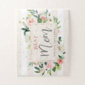 Best mam Peach Floral Moederdag Legpuzzel (Verticaal)