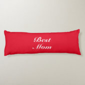 Best mam red klassiek script elegant stijlvol lichaamskussen (Achterkant)