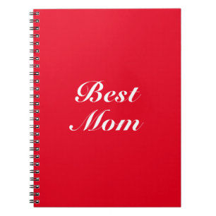 Best mam red white elegant klassiek script schatti notitieboek