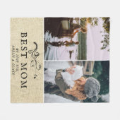 Best mam Rustic Foliage 2 Aangepaste foto's Moeder Fleece Deken (Voorkant (Horizontaal))