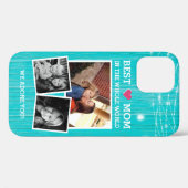 Best mam String Lights Hood Family Photo Collage Case-Mate iPhone Case (Achterkant (horizontaal))