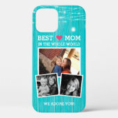 Best mam String Lights Hood Family Photo Collage Case-Mate iPhone Case (Achterkant)