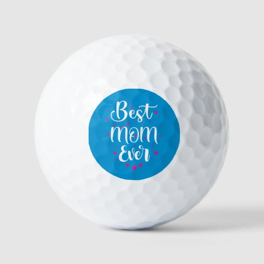 Best mam Text en Little Stars Golfballen (Voorkant)