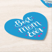 Best mam Text en Little Stars Kartonnen Onderzetters (Gekanteld)