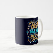 Best Mama Ever Retro Flourish Koffiemok (Voorkant rechts)