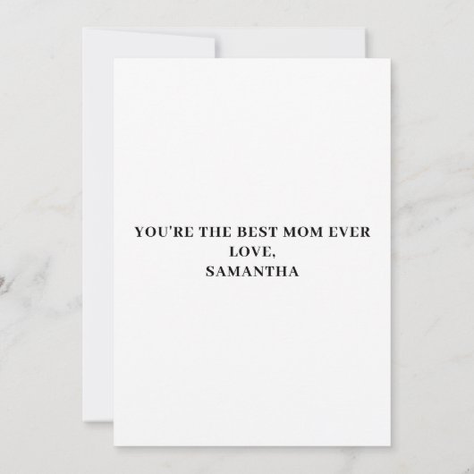 Best mama Photo Collage Birthday Flat Kaart (Achterkant)