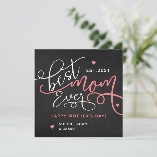 Best mamam Ever Calligraphy Script (Staand voorkant)
