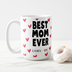 Best Maman Ever Kids Noms Fête des Mères Café Mug