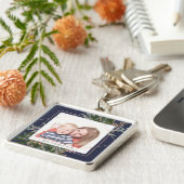 Best mammie Moederdag Floral - Aangepaste foto Sleutelhanger (Zijkant)