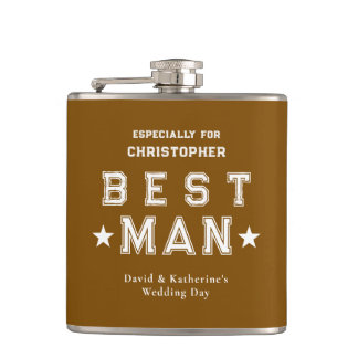 Best Man Appreciation Gift Brown Heupfles