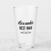 Best Man Bachelor Party Wedding Favor Beer Pint Glas (Voorkant)