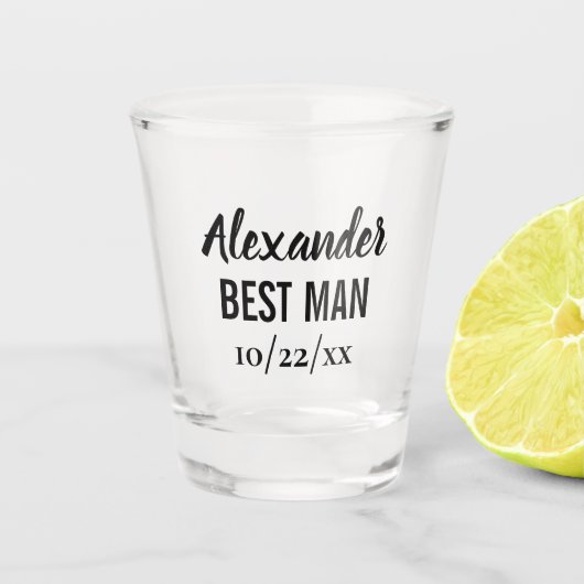 Best Man Bachelor Party Wedding Favor Shot Glas (Voorkant)