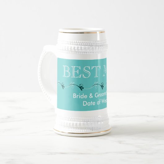  BEST MAN Beer Stein Mok (Voorkant links)
