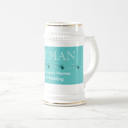 BEST MAN Beer Stein Mok (Voorkant rechts)