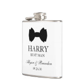 Best Man Black Bow Stropdas Heupfles (Links)