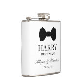 Best Man Black Bow Stropdas Heupfles (Rechts)