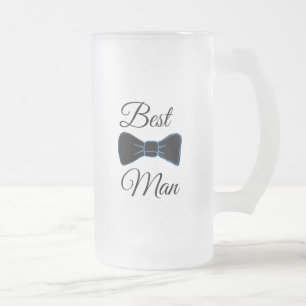 Best Man Bow Stropdas Frosted Beer Mok