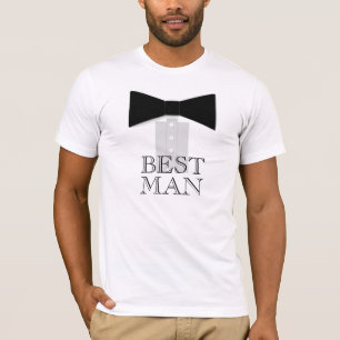 Best Man Bow Stropdas T-shirt