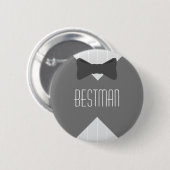 Best Man Bowtie Ronde Button 5,7 Cm (Voorkant /achterkant)