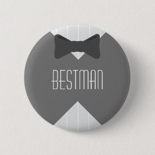 Best Man Bowtie Ronde Button 5,7 Cm