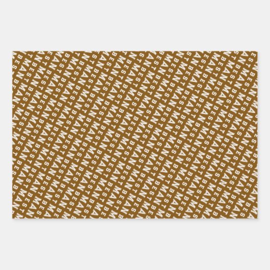 Best Man Brown Inpakpapier Vel (Voorkant)