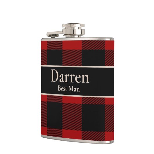 Best Man Custom Name on Buffalo Play Heupfles (Links)