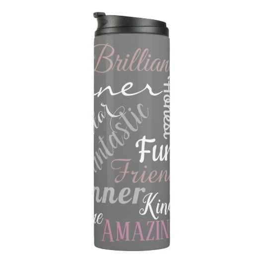 Best Man Custom Positieve Attribuut Affirmaties Thermosbeker (Geroteerd rechts)