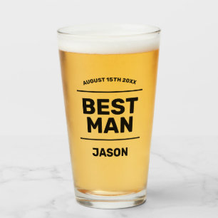Best Man en verre de bière cadeau du marié au mari