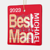 Best Man Extraordinaire CUSTOM Keramisch Ornament (Links)