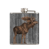 Best Man Flask  Moose Heupfles (Achterkant)