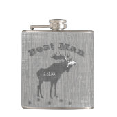 Best Man Flask Moose Heupfles (Voorkant)