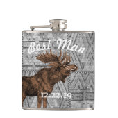Best Man Flask Moose Heupfles (Voorkant)