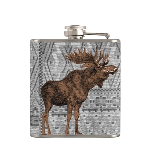 Best Man Flask Moose Heupfles (Achterkant)