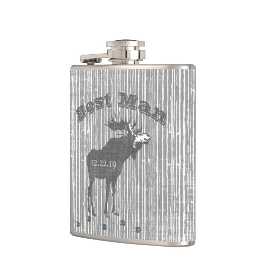 Best Man Flask Moose Heupfles (Links)