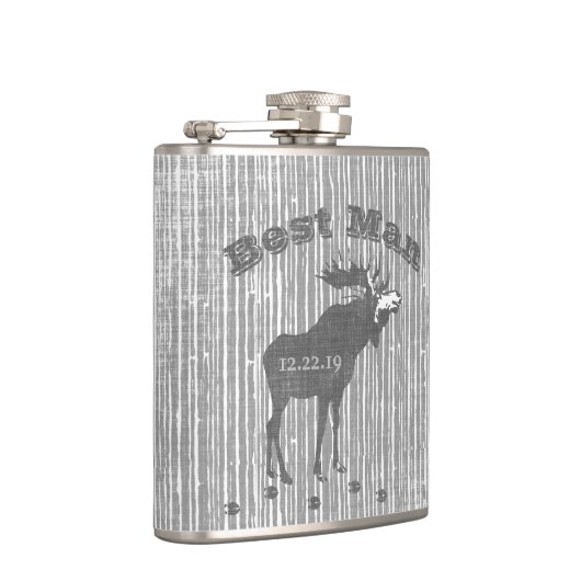 Best Man Flask Moose Heupfles (Rechts)