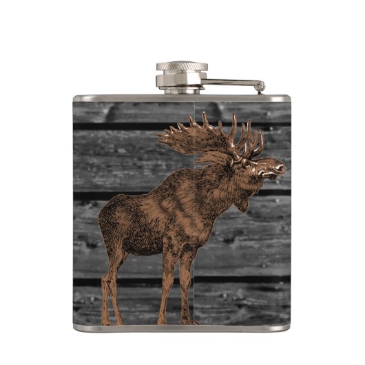 Best Man Flask Moose Heupfles (Achterkant)